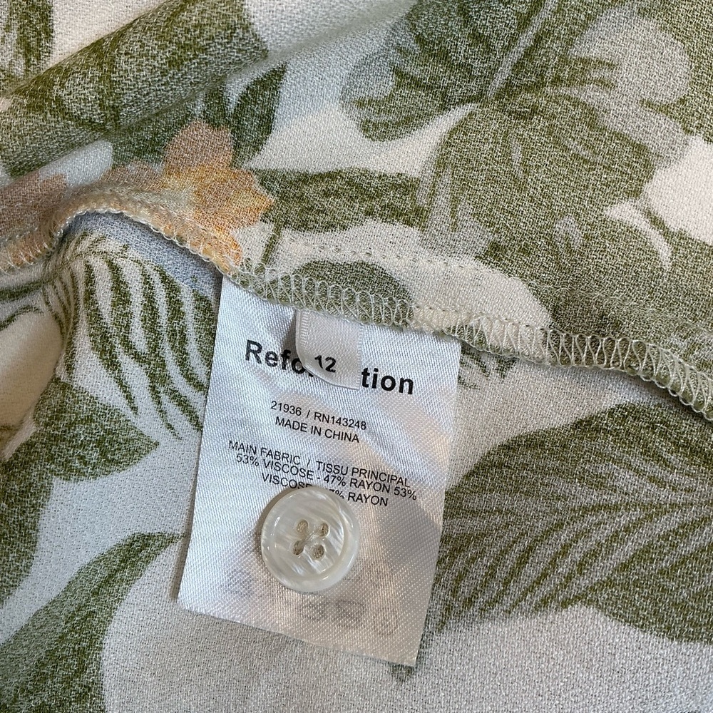 Reformation Rianne Tropics  Toucan Bird and Leaves Print Wrap Dress Size 12 - Picture 15 of 16